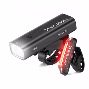 Wozinsky WSBLB2 etu- (400 lm) ja taka-USB-C-polkupyöränvalojen sarja – musta