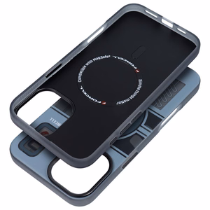 Suojakuori iPhone 16 PLUS:lle Forcell F-Protect Levels Dual Layer 4D MagSafe-yhteensopiva Military Drop-Test cyber grey