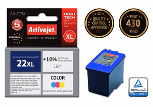 Activejet AH-22RX – kolmivärinen mustekasetti, korvaa tuotteen HP 22XL C9352A, 18 ml, Premium