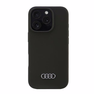 Audi Silicone kotelo iPhone 16 Pro 6.3" musta/musta kova kotelo AU-LSRIP16P-Q3/D1-BK