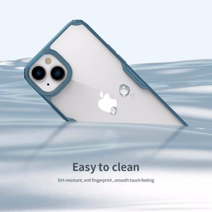 Nillkin Nature Pro TPU Suojakuori iPhone 15 Plus:lle läpinäkyvä sininen