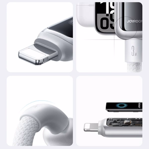 USB-kaapeli Joyroom S-A55 USB-A - Lightning 3 A 1,2 m valkoinen
