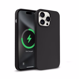 Crong Color Cover Magnetic MagSafe suojakuori iPhone 15 Pro -laitteelle, musta