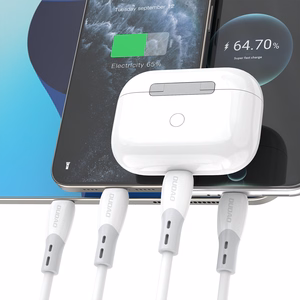 Dudao L25SC 60W USB-C - USB-C -kaapeli pehmeällä silikonisuojalla 2m - valkoinen