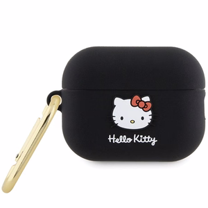 Hello Kitty Silicone 3D Kitty Head suojakuori AirPods Pro 2 (2022/2023):lle - musta