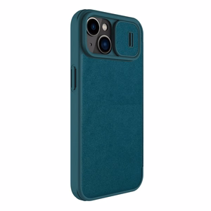 Nillkin Qin Leather Pro Case iPhone 14 Plus Camera Cover Holster Cover Flip Case Green