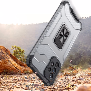 Crystal Ring Case Kickstand Kova Rugged Cover Samsung Galaxy A72 4G vihreä