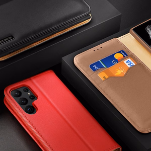 Dux Ducis Hivo Suojakuori Samsung Galaxy S23+ läppäkotelo lompakko jalusta RFID-esto ruskea