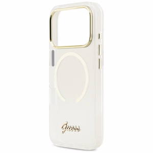 Guess IML Script Metal MagSafe Suojakuori iPhone 17 Pro:lle - Kirkas