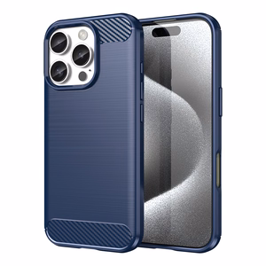 Carbon Case Silikoninen Suojakuori iPhone 16 Pro Max:lle - Sininen