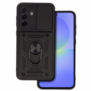 Slide Camera Armor Suojakuori Samsung Galaxy A36 5G:lle musta