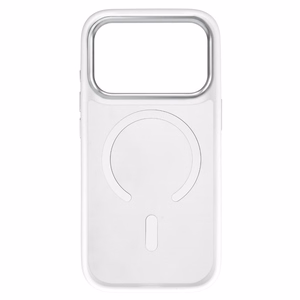 Liavec Cloudy suojakuori metallisella kamerakehyksellä Iphone 17 Pro -puhelimelle valkoinen (kameran ohjauspainike)