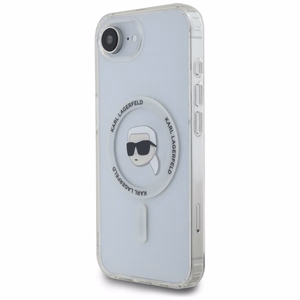 Karl Lagerfeld IML Metal Karl Head MagSafe Alkuperäinen Pussi iPhone 17e/16e:lle - Valkoinen
