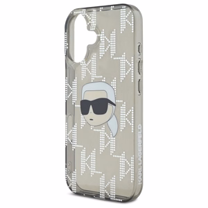 Karl Lagerfeld IML Karl Head Electroplated iPhone 16 Suojakuori - Musta