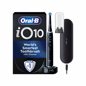 Oral-B iO10 Series Booster – rechargeable electric toothbrush, 1 brush head, 7 cleaning modes, cosmic black