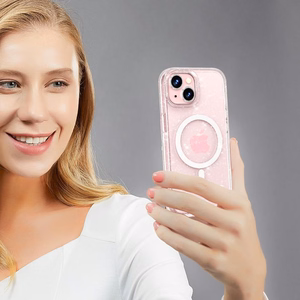Tech-Protect FlexAir Hybrid MagSafe iPhone 15 Suojakuori - läpinäkyvä glitter