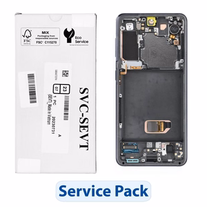 ServicePack LCD-näyttö SAMSUNG S21 5G G991B GH82-27257A harmaa