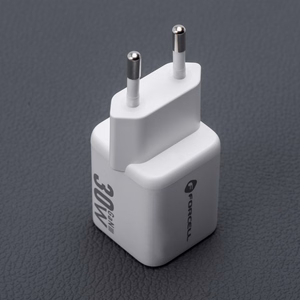 Puhelinlaturi Forcell F-Energy Mini GaN III USB C + USB A QC4.0 PD 30W VT-35 valkoinen