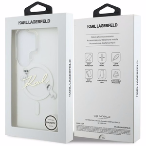 Karl Lagerfeld IML KC Script MagSafe Case for Samsung Galaxy S26 Ultra - Transparent