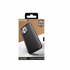 X-Doria Raptic Slim suojakuori iPhone 14 Pro Max -laitteelle, biohajoava, musta