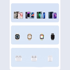 Duzzona W20 15W 4-in-1 langaton laturi iPhone/AirPods/Apple Watch yhteensopiva yölampulla - valkoinen