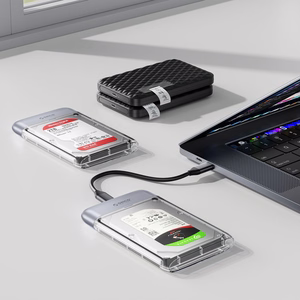 Orico TX25C3 2,5" HDD/SSD USB-C 5Gb/s -levykotelo - läpinäkyvä