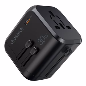 Universaali matkalaturi Choetech PD5008 30W USB-C/3xUSB-A musta