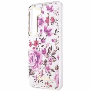 Guess GUHCS23MHCFWST S23+ S916 valkoinen/valkoinen kovakuori Flower Collection