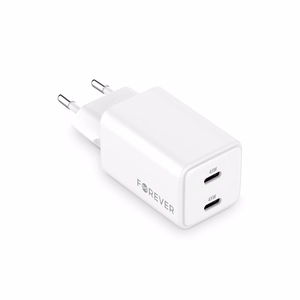 Forever TC-08-45CC GaN PD charger 2x USB-C 45W white