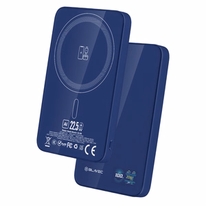 Blavec Power Bank 5000mAh BJ-04 Ultra Slim 7,8mm - Type C - 22,5W magnetic Magsafe 3 in 1 (PBBJ04-MC5N) navy glass