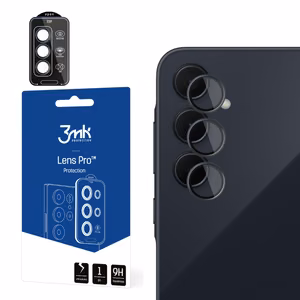 3mk Lens Protection Pro musta kameran suoja mustalla kehyksellä Samsung Galaxy A55 5G:lle