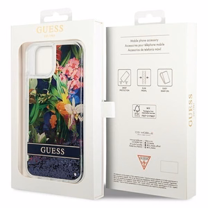 Guess GUHCP14SLFLSB iPhone 14 6.1 "blue / blue hardcase Flower Liquid Glitter