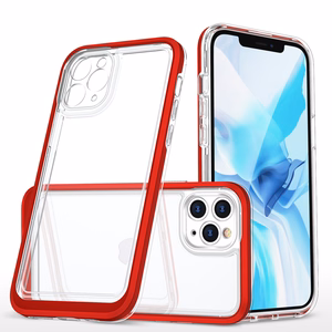 Kirkas 3in1 Kotelo iPhone 11 Pro Max kehys kansi geeli punainen