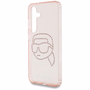 Karl Lagerfeld Rhinestones K. Head Logo Suojakuori Samsung Galaxy S25 Vaaleanpunainen