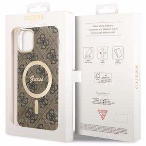 Guess GUHMN61H4STW iPhone 11 6.1" ruskea/ruskea hardcase 4G MagSafe