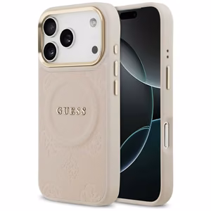 GUESS Suojakuori IPHONE 17 Pro MagSafe GUHMP17LPSAMSECP (PU W/ Peony Hot Stamp) vaaleanpunainen