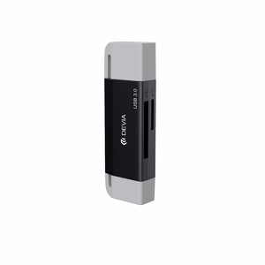 Devia kortinlukija 2in1 EL240 USB/USB-C 3.0 musta