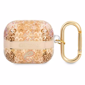 Guess GUA3HHFLD AirPods 3 -suojus kultainen/kultainen Paisley-hihnamallisto