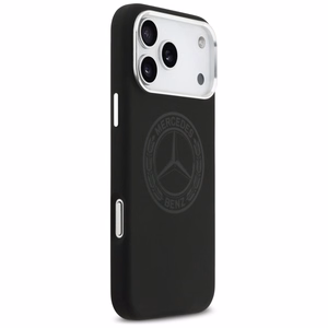 Mercedes Silicone Vintage Logo MagSafe suojakuori iPhone 17 Pro Max:lle - musta