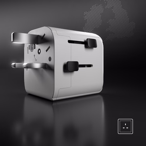 SBS universaali matkasovitin - EU 2xUSB-A - valkoinen