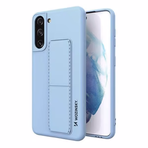 Wozinsky Kickstand Kotelo Silikoni asia jalusta Samsung Galaxy S21+ 5G vaaleansininen vaaleansininen