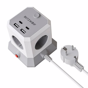 BlitzWolf BW-EC1 4x AC 2x USB-A 2x USB-C jatkokeskitin