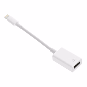 Sovitin OTG USB A (naaras) - Lightning (uros) valkoinen