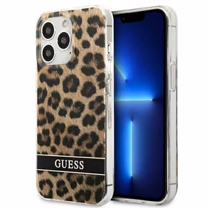 Guess GUHCP13LHSLEOW iPhone 13 Pro / 13 6.1" ruskea/ruskea kovakotelo Leopardi
