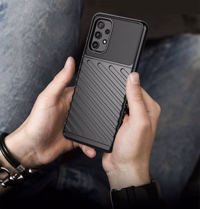 Thunder Case Joustava Kova Rugged Cover TPU Case Samsung Galaxy A72 4G sininen
