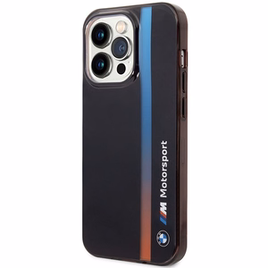 BMW BMHCP14L22HVGV Suojakuori iPhone 14 Pro 6.1" musta/musta IML Tricolor Stripe