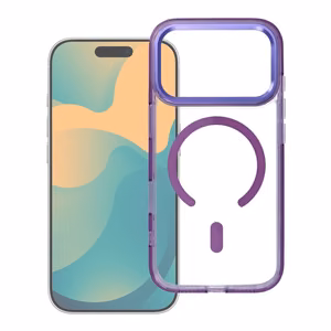 Case for Samsung A56 Frame Clear Hybrid Mag Cover compatible with MagSafe purple