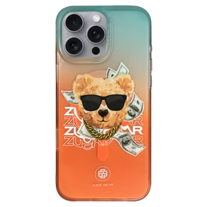 Zuck Bear Harold iPhone 16 oranssi