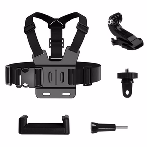 GoPro-rintahihna ja urheilukameroiden lisävarustesarja 5-in-1 GoPro-, DJI-, Insta360-, SJCam- ja Eken-kameroille