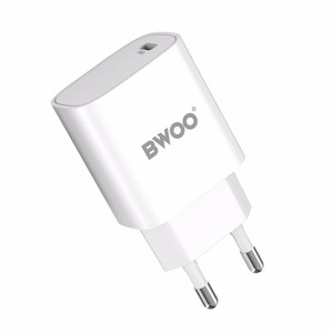 BWOO CDA159 PD wall charger 20W 1x USB-C port + USB-C white